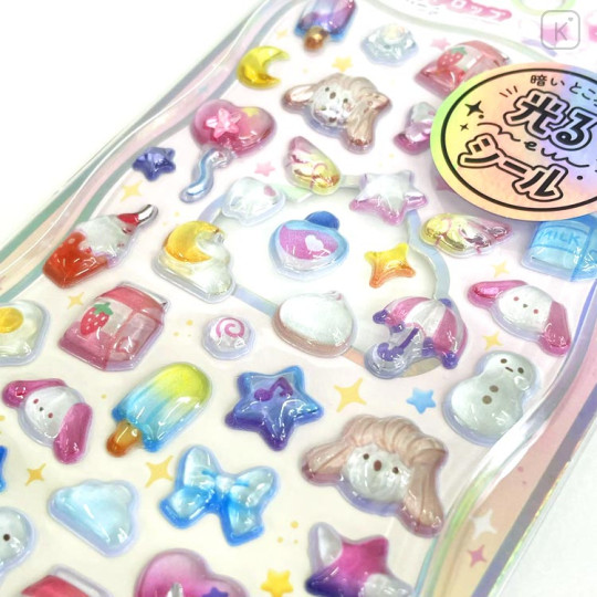 Japan Kamio Glowing Jewel Petit Drop Sticker - Shiroppurun - 2
