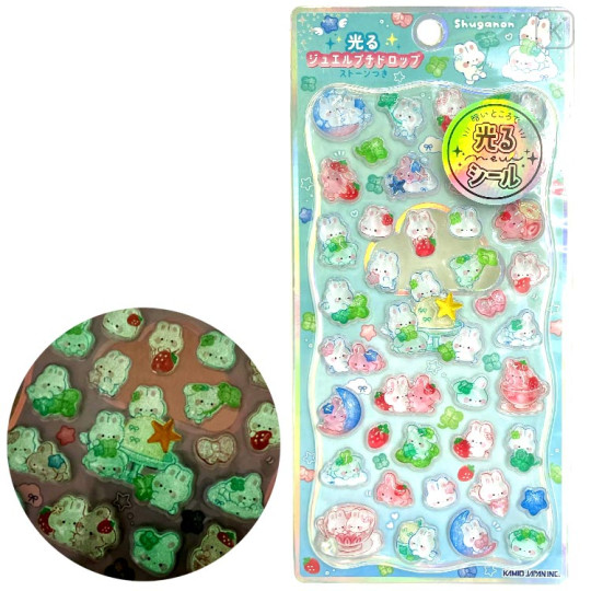 Japan Kamio Glowing Jewel Petit Drop Sticker - Shuganon - 1