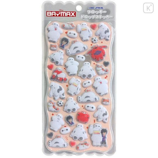Japan Disney Flocky Drop Sticker - Baymax - 1