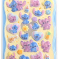 Japan Disney Flocky Drop Sticker - Angel & Scrump & Stitch - 2