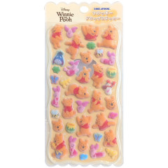 Japan Disney Flocky Drop Sticker - Winnie the Pooh
