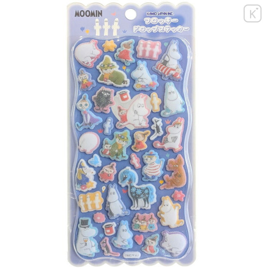 Japan Disney Flocky Drop Sticker - Moomin : Mix - 1