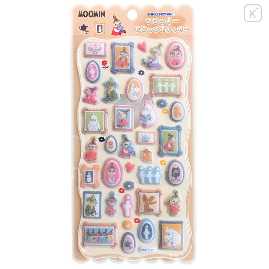 Japan Disney Flocky Drop Sticker - Moomin : Frame - 1