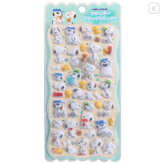 Japan Peanuts Flocky Drop Sticker - Snoopy : Siblings - 1
