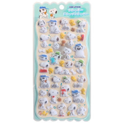 Japan Peanuts Flocky Drop Sticker - Snoopy : Siblings