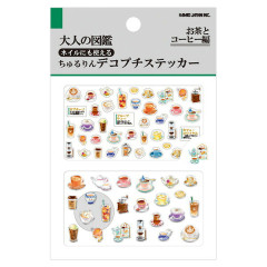 Japan Kamio Deco Petit Picture Book Sticker - Tea and Coffee