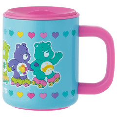 Japan Care Bears Stainless Steel Mug with Lid - Snoopy : Blue Pink Heart
