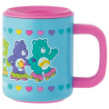 Japan Care Bears Stainless Steel Mug with Lid - Snoopy : Blue Pink Heart - 1
