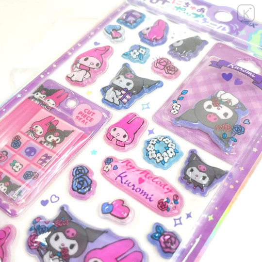 Japan Sanrio Miniature Pop Sticker - Kuromi & My Melody - 2