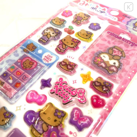 Japan Sanrio Miniature Pop Sticker - Hello Kitty : Leopard - 2