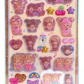 Japan Monchhichi Uruchuru Pop Seal - Monchhichi-chan & Monchhichi-kun : Leopard - 2