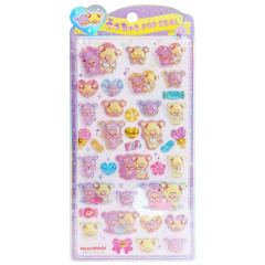 Japan Monchhichi Uruchuru Pop Seal - Monchhichi-chan & Monchhichi-kun : Sweet Lollipop