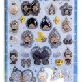 Japan Monchhichi Uruchuru Pop Seal - Monchhichi-chan & Monchhichi-kun : Check - 2