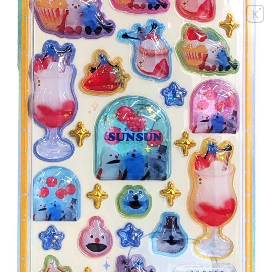 Japan Puppet Sunsun Uruchuru Pop Seal - Cafe - 2