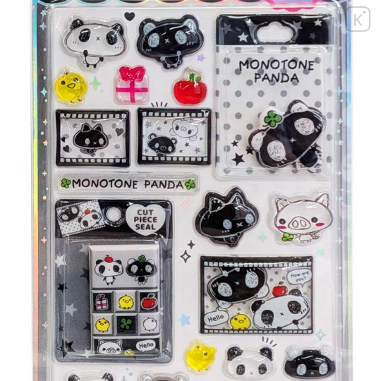 Japan Crux Miniature Pop Sticker - Monotone Panda - 2