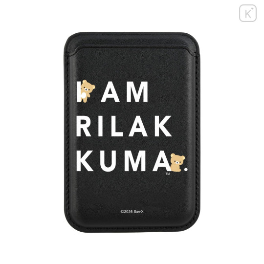 Japan San-X MagSafe Card Wallet - Rilakkuma : Black - 1