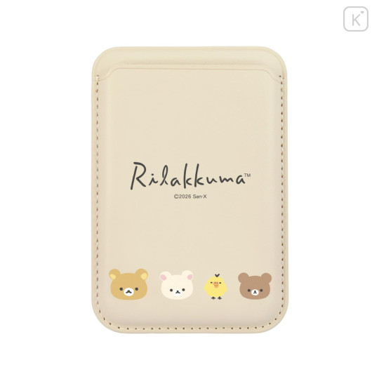 Japan San-X MagSafe Card Wallet - Rilakkuma : Warm Gray - 1