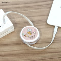 Japan San-X PD60W USB Type-C Retractable Cable - Rilakkuma : Pink - 5