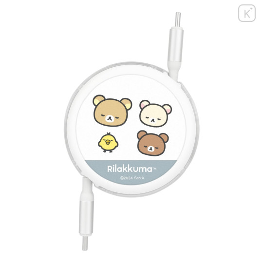 Japan San-X PD60W USB Type-C Retractable Cable - Rilakkuma : Blue - 1