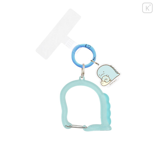 Japan San-X Multi Ring Plus with Clear Carabiner - Sumikko Gurashi : Tokage Dinosaur Lizard - 1