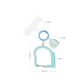Japan San-X Multi Ring Plus with Clear Carabiner - Sumikko Gurashi : Tokage Dinosaur Lizard - 2