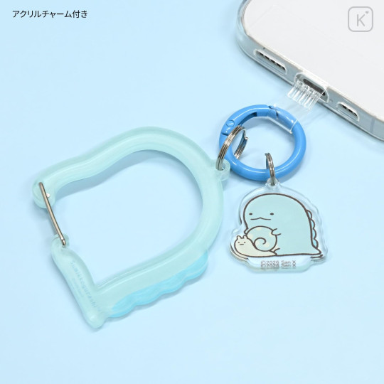 Japan San-X Multi Ring Plus with Clear Carabiner - Sumikko Gurashi : Tokage Dinosaur Lizard - 5