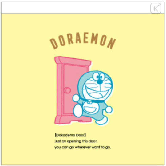 Japan Doraemon Square Memo - Anywhere Door Yellow - 1