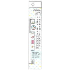 Japan Doraemon Metacil Light Knock Pencil - Doraemon : Funny Face White