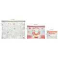 Japan Sanrio Clear Flat Pouch Set - Hanamaruobake : Birthday - 2
