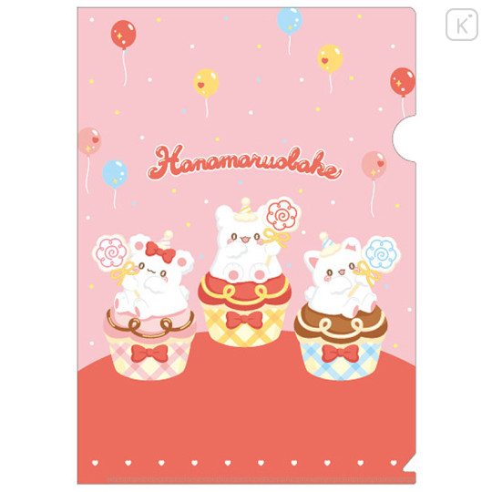 Japan Sanrio A4 Clear File Folder - Hanamaruobake : Birthday Pink - 1