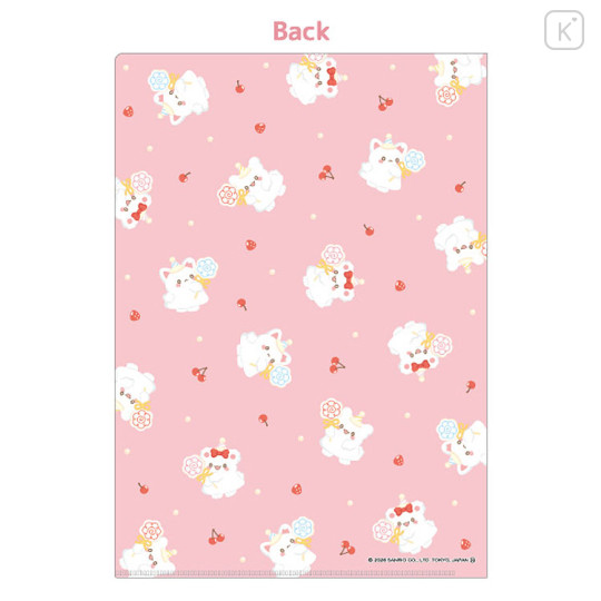Japan Sanrio A4 Clear File Folder - Hanamaruobake : Birthday Pink - 2