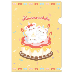 Japan Sanrio A4 Clear File Folder - Hanamaruobake : Birthday Yellow