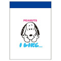 Japan Peanuts Mini Notepad - Snoopy : I Like... - 1