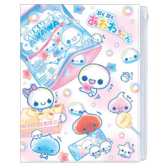 Japan Kamio 6+1 Pockets A4 Clear File Holder - Pukupuku Awawa-chan : Pukupuku Awawa-chan : Heisei Retro Candy