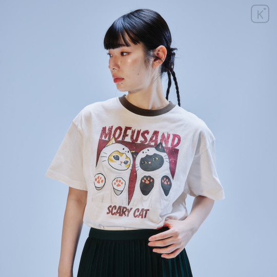 Japan Mofusand T-Shirt (L) - Scary Cat White - 4
