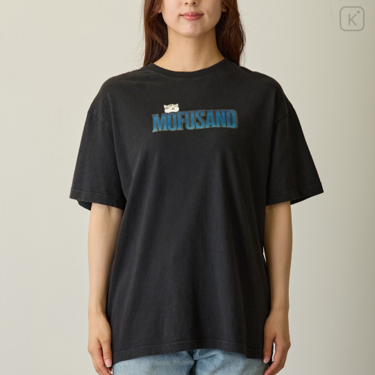 Japan Mofusand T-Shirt (M) - Horror Shark Cat Black - 6