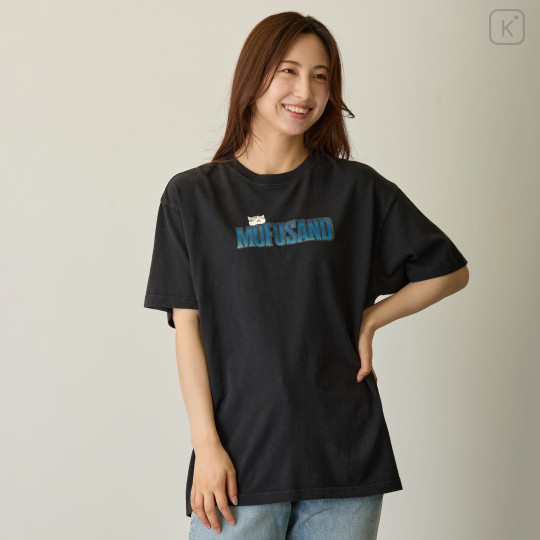 Japan Mofusand T-Shirt (XL) - Horror Shark Cat Black - 2