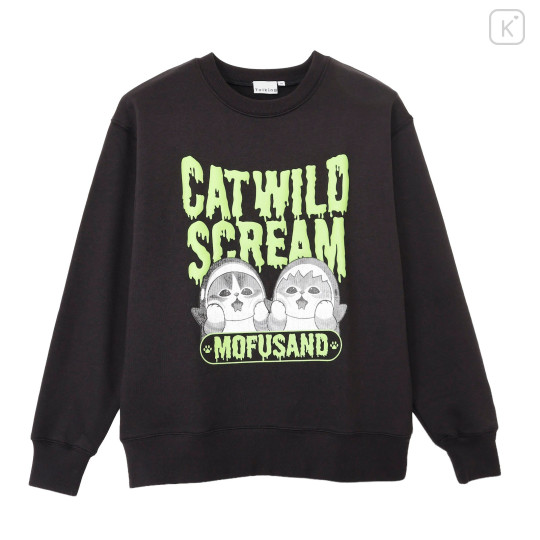 Japan Mofusand Sweatshirt (M) - Cat Wild Scream Black - 1