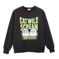 Japan Mofusand Sweatshirt (M) - Cat Wild Scream Black - 1