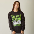 Japan Mofusand Sweatshirt (M) - Cat Wild Scream Black - 2