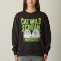 Japan Mofusand Sweatshirt (M) - Cat Wild Scream Black - 4
