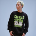 Japan Mofusand Sweatshirt (M) - Cat Wild Scream Black - 8