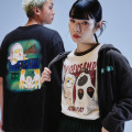 Japan Mofusand Zip Hoodie (M) - Meowing Cats Charcoal Black - 4