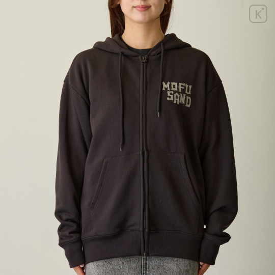 Japan Mofusand Zip Hoodie (M) - Staring Cat Black - 6