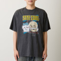 Japan Chiikawa T-Shirt (M) - Hachiware & Rakko : Stay Cool Sumi Black - 4