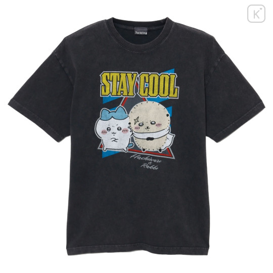 Japan Chiikawa T-Shirt (L) - Hachiware & Rakko : Stay Cool Sumi Black - 1