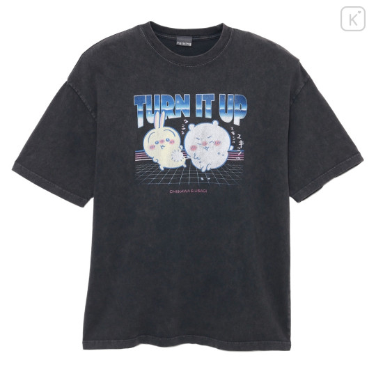 Japan Chiikawa T-Shirt (XL) - Chiikawa & Usagi : Turn It Up Sumi Black - 1