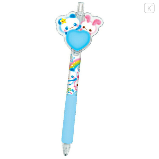 Japan Kamio Mechanical Pencil - Heisei Retro Fluffy Panda & Rabbit Squishy Heart - 1