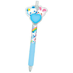 Japan Kamio Mechanical Pencil - Heisei Retro Fluffy Panda & Rabbit Squishy Heart