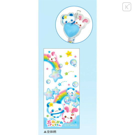 Japan Kamio Mechanical Pencil - Heisei Retro Fluffy Panda & Rabbit Squishy Heart - 2